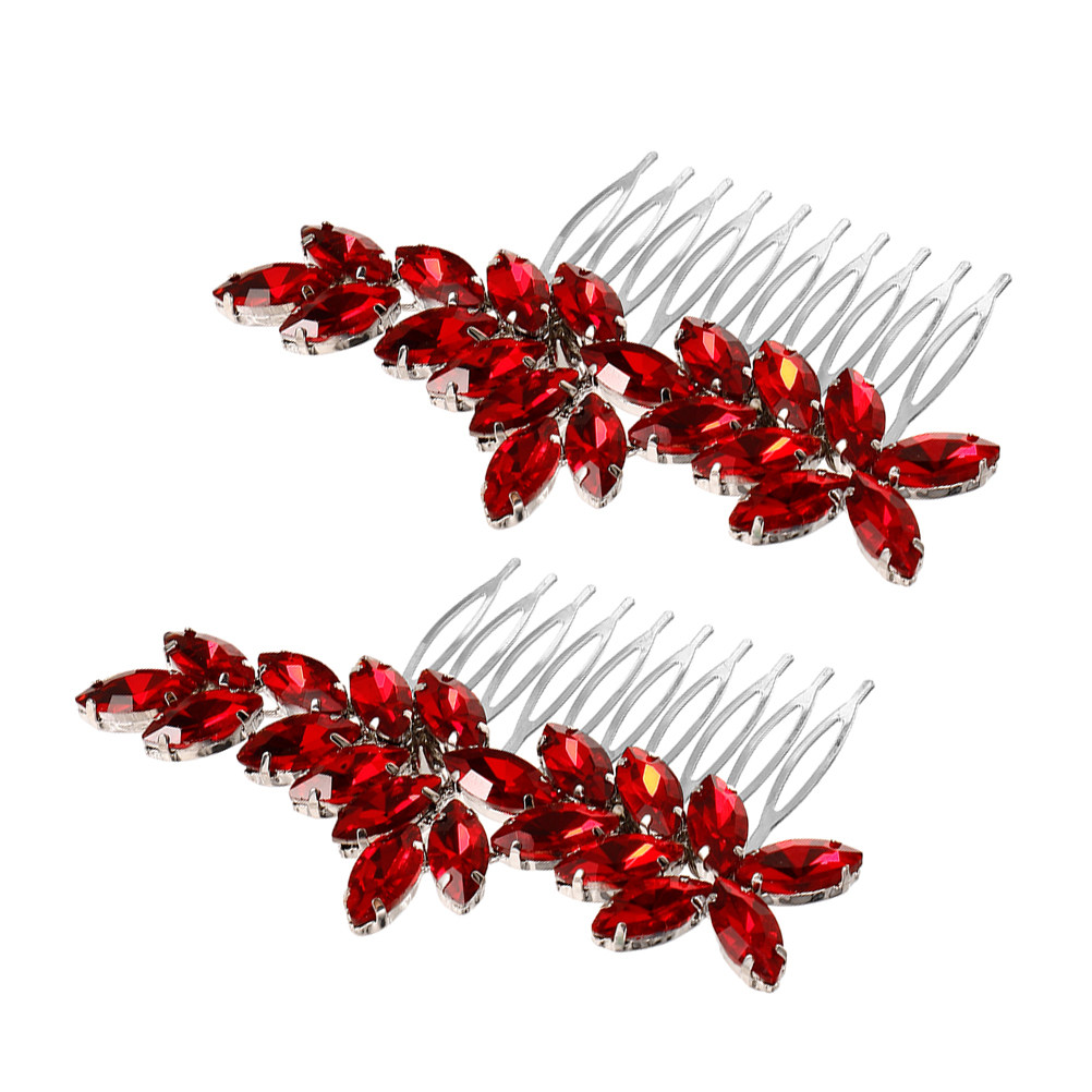 Women'S Formal Wear Accessories - 2Pcs Unique Rhinestone Bridal Hair Combs