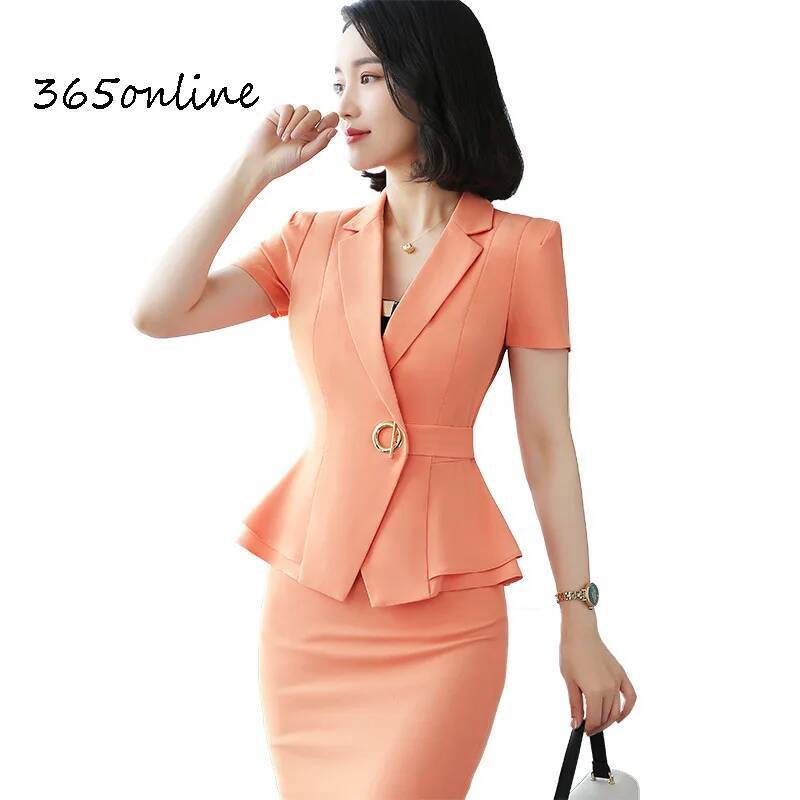 Women Formal Office Wear Tops - Formal Uniform Styles Blazers Suits Two