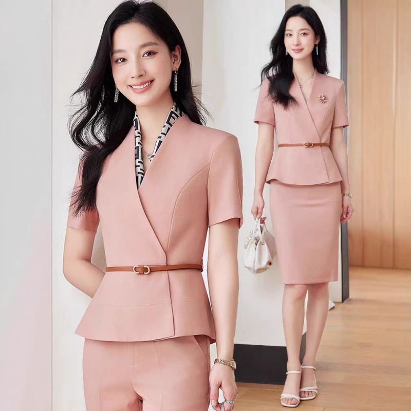 Women Formal Wear Shirt And Pant - Women's Short Sleeve Professional Suit2025New Summer