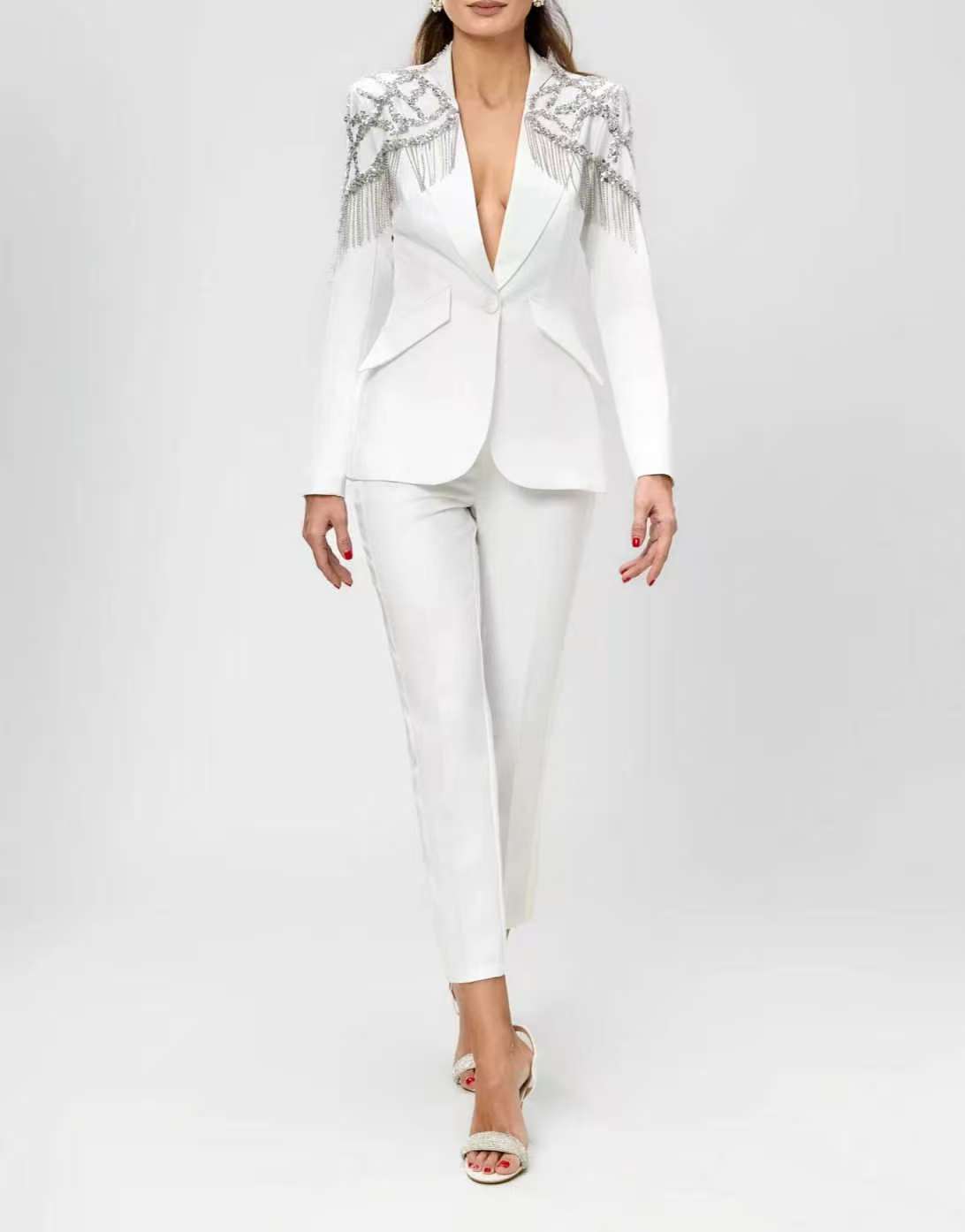 Crystals Beading Women Suit Se - Women'S Formal Wear Tuxedo review and price