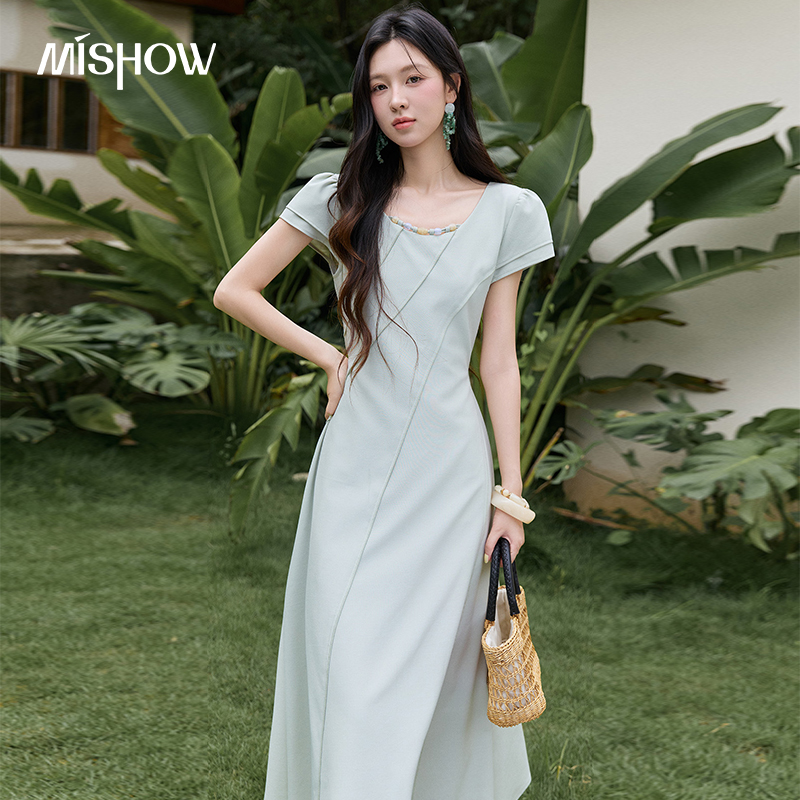 MISHOW Women's Green Midi Long - Women'S Green Formal Wear review and price