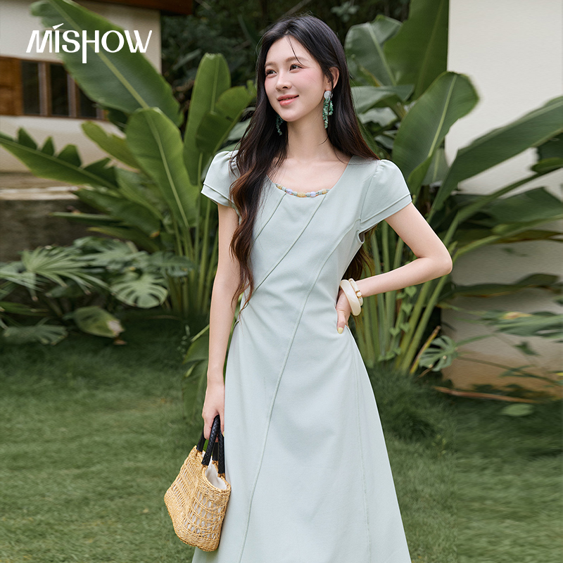 MISHOW Women's Green Midi Long - Women'S Green Formal Wear review and price