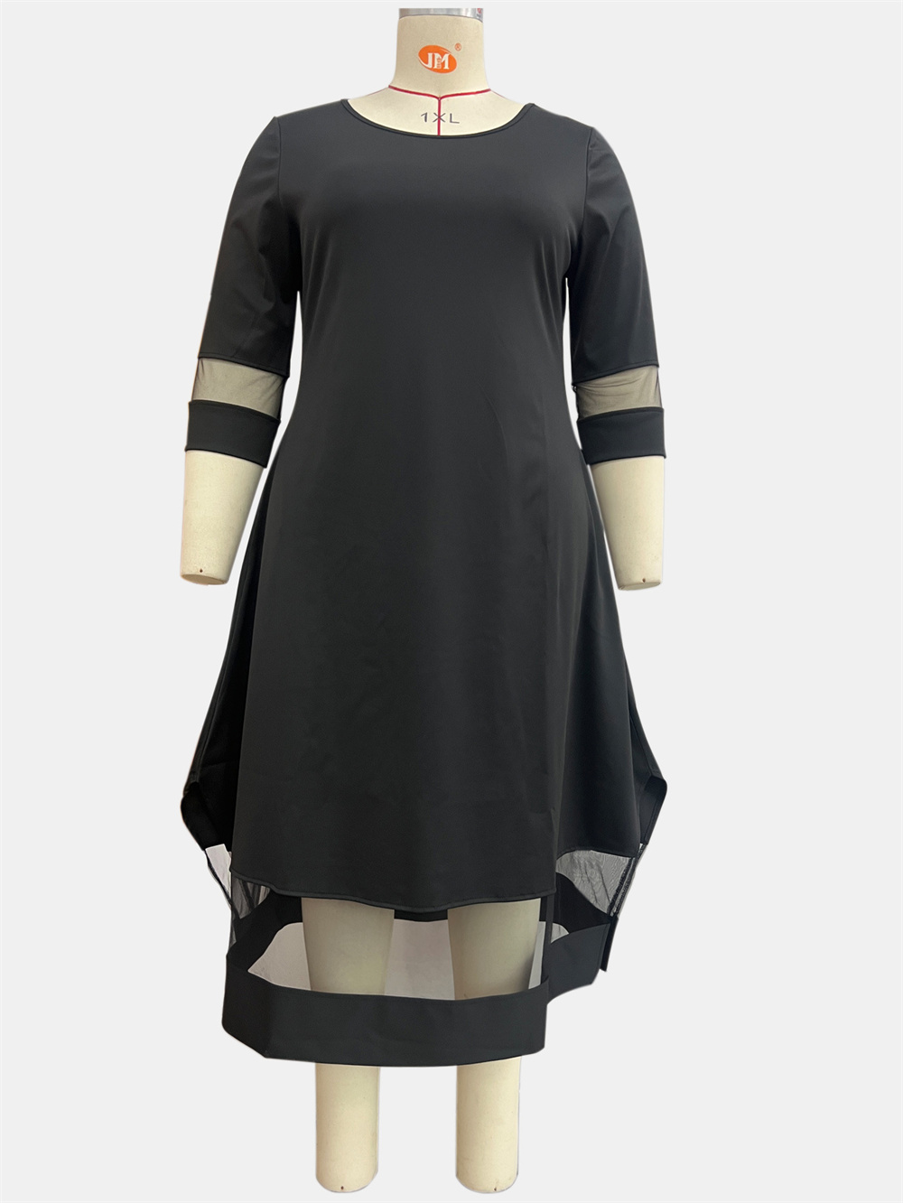 GIBSIE Plus Size Black Contras - Women Formal Office Wear Tops review and price