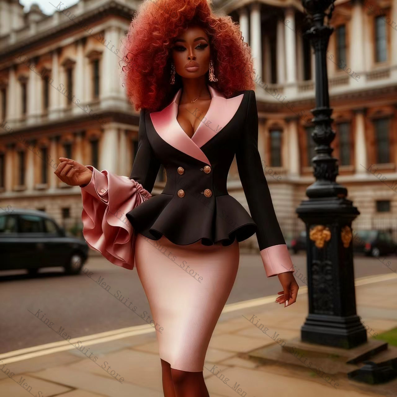 Black Pink Women Suit Set 2 Pc - Women'S Formal Wear Tuxedo review and price