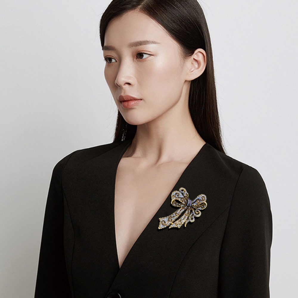Vintage Bow-Shaped Brooch, Ele - Women'S Formal Wear Accessories review and price