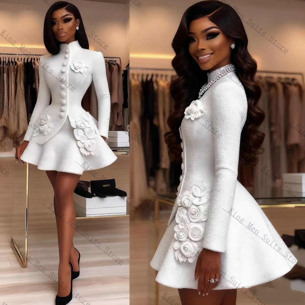 Luxury White Women Suit Set 2  - Women'S Formal Wear Tuxedo review and price