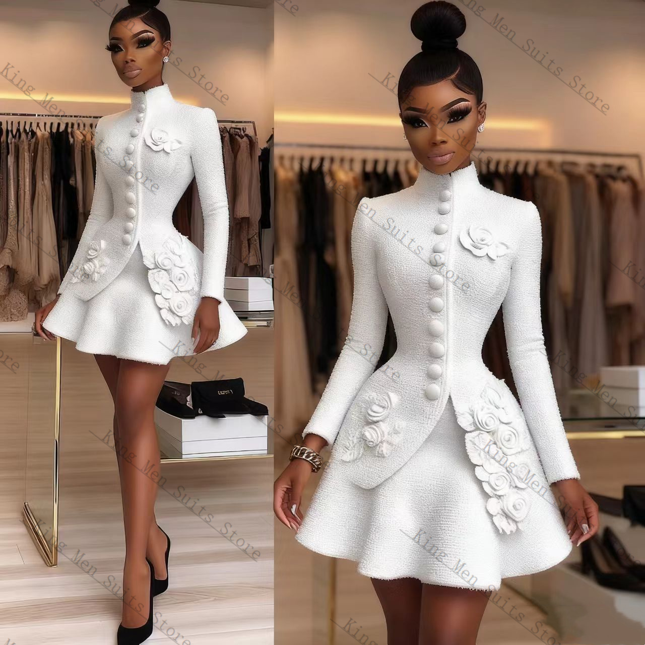 Luxury White Women Suit Set 2  - Women'S Formal Wear Tuxedo review and price