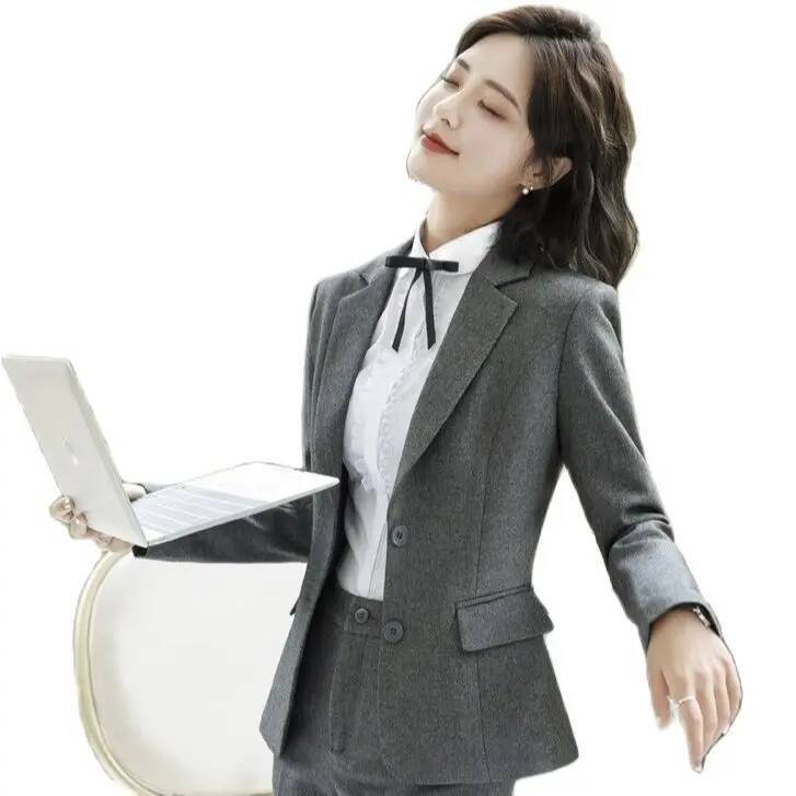 Novelty Gray Formal Blazers an - Women Formal Office Wear Tops review and price
