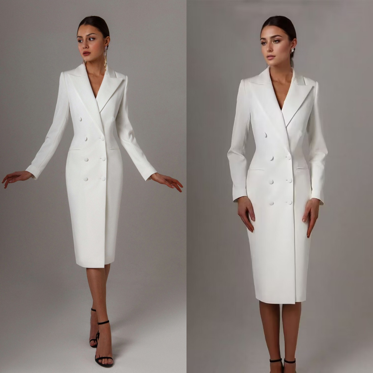 Customized White Double Breast - Women Formal Wear M&S review and price