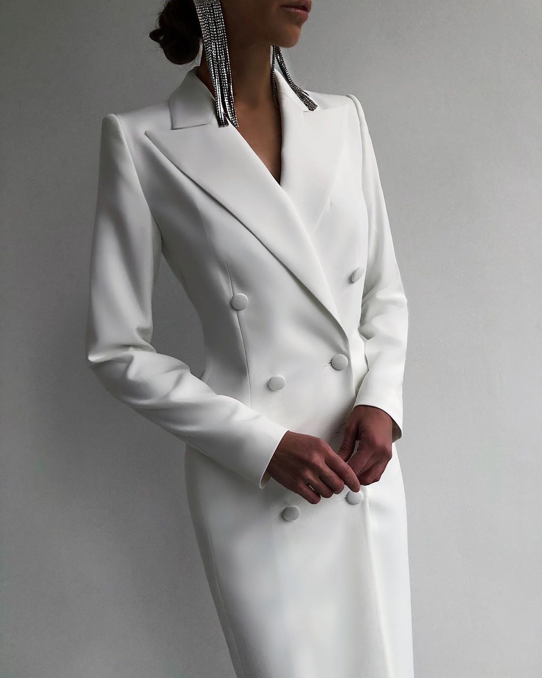 Customized White Double Breast - Women Formal Wear M&S review and price