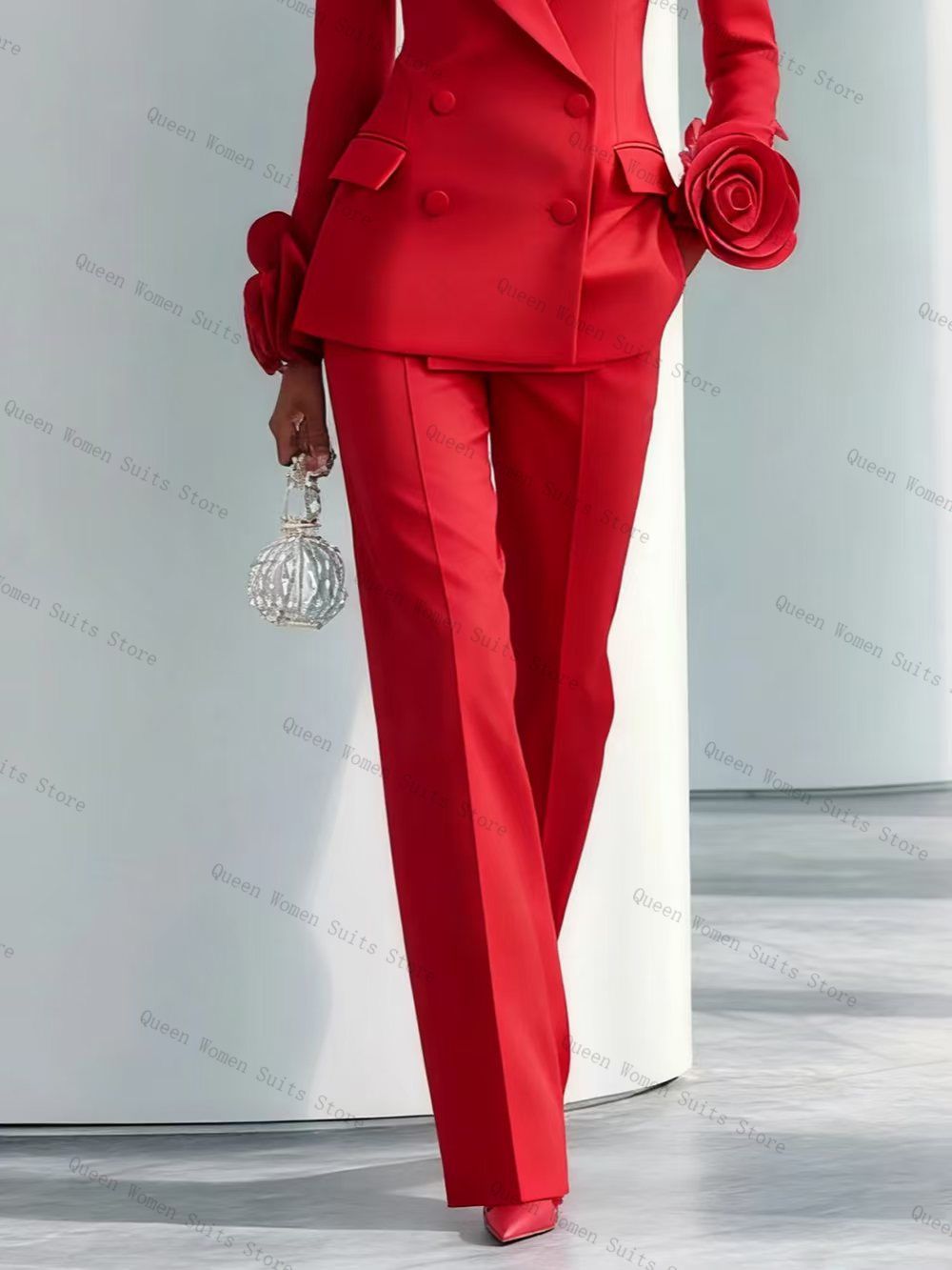 Luxury Red Women Suit Set 2 Pc - Women'S Formal Wear Tuxedo review and price