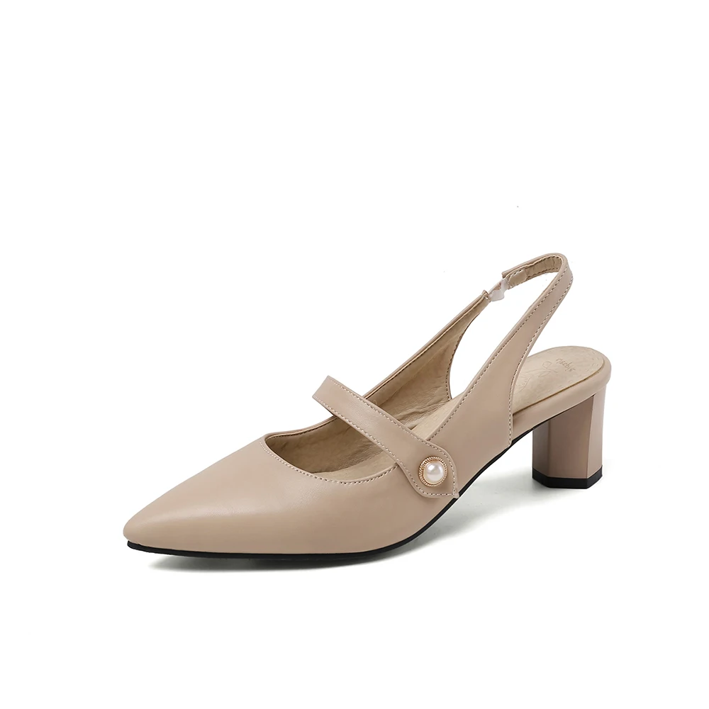 Summer New Elegant Beige Black - Slingback Heel Formal review and price