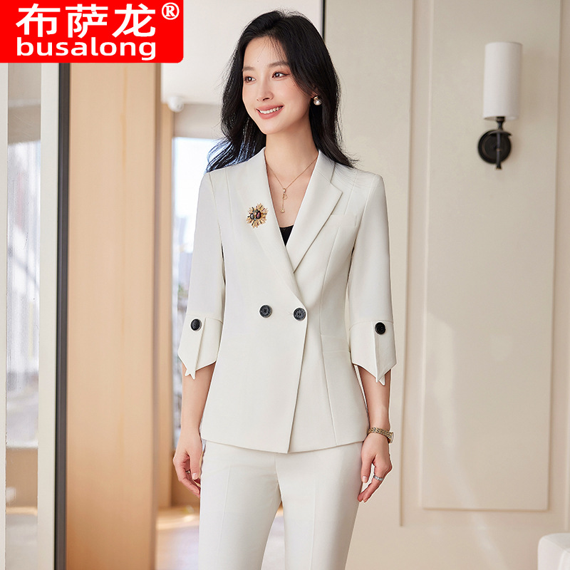 Spring Summer New Yellow Suit  - Women Formal Wear Shirt And Pant review and price