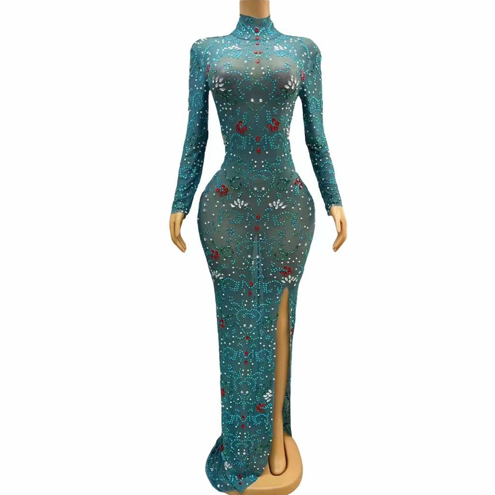 Sexy Stage luxurious Blue Gree - Women'S Green Formal Wear review and price