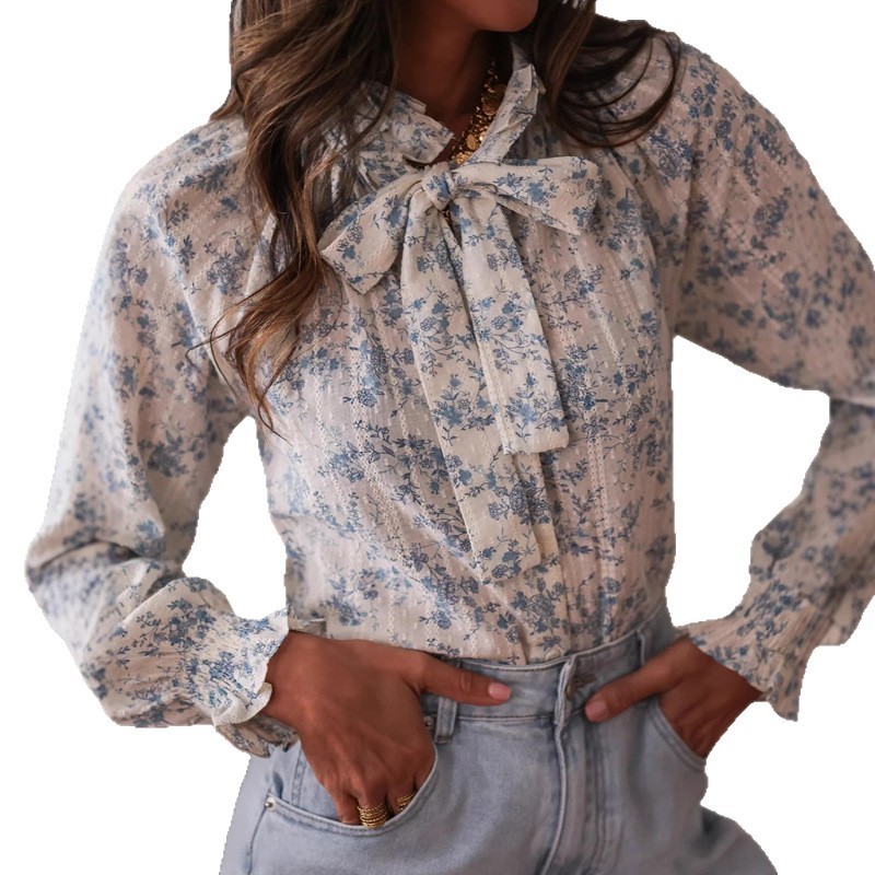 Womens Wear Bow Fashion Printe - Women Formal Office Wear Tops review and price