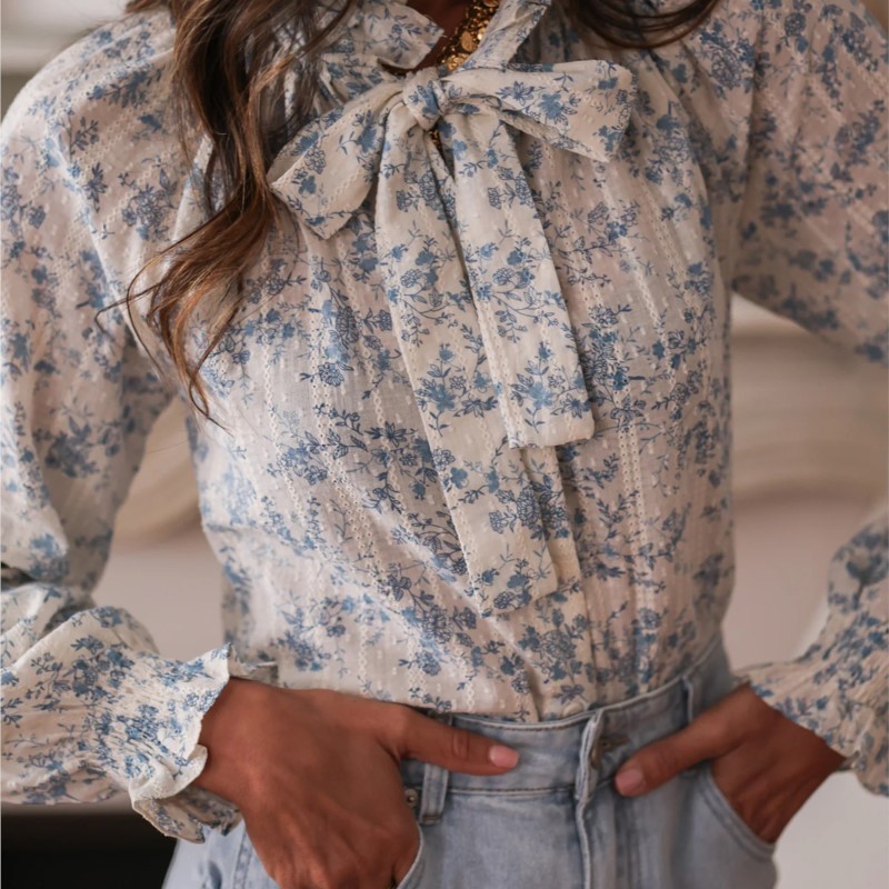 Womens Wear Bow Fashion Printe - Women Formal Office Wear Tops review and price